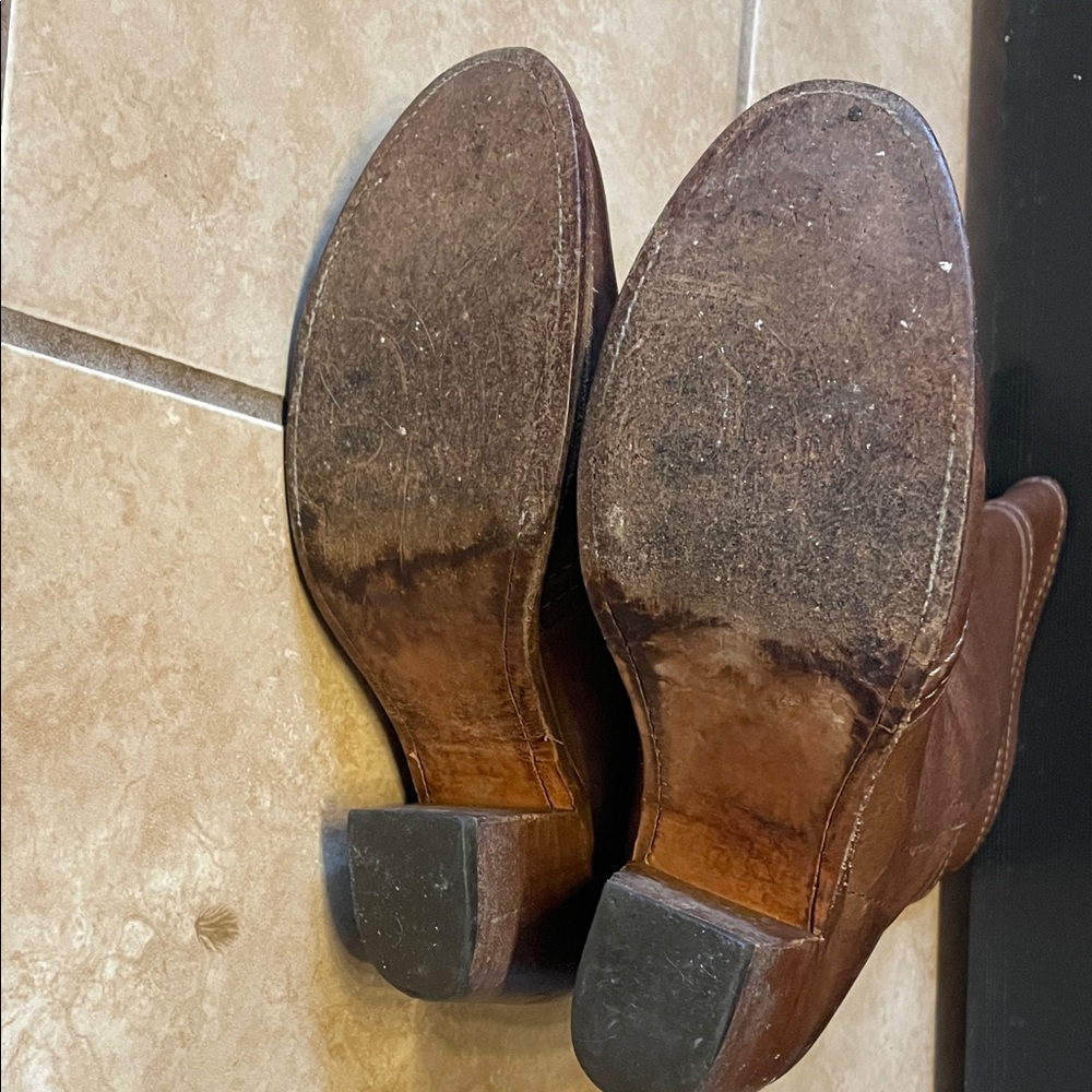 Frye Chestnut Leather Heeled Boots - Picture 4 of 6